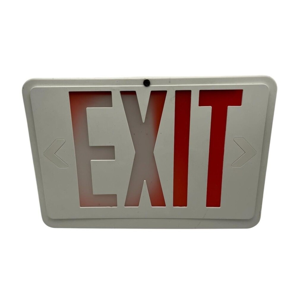 Strawsine Vintage EXIT Sign Light Metal Housing Corded Wall Mount Tested